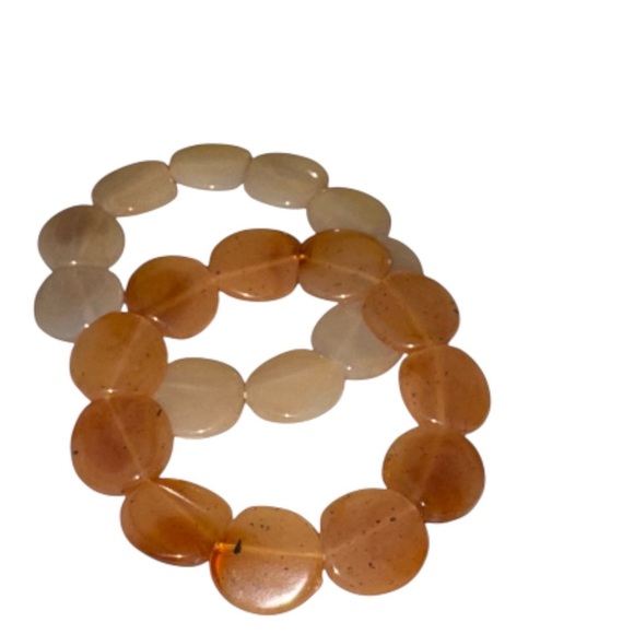 Elegant Brown and Cream Beaded Bracelet Set - Picture 3 of 3